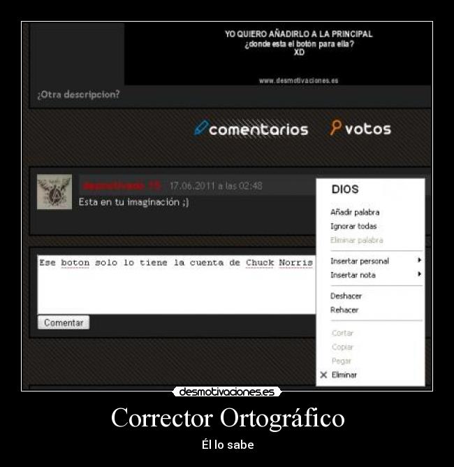 Corrector Ortográfico - Él lo sabe