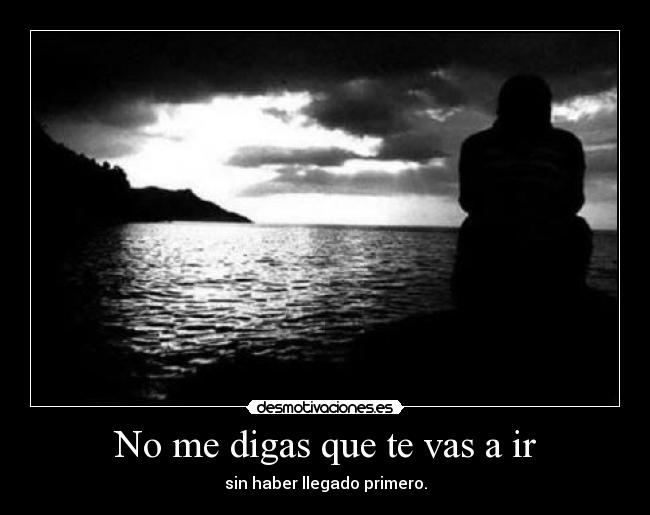 No me digas que te vas a ir -