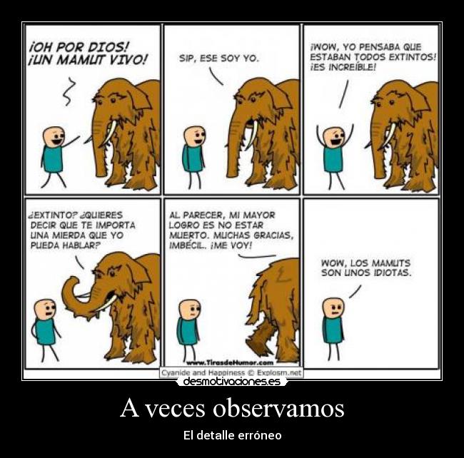 A veces observamos - 