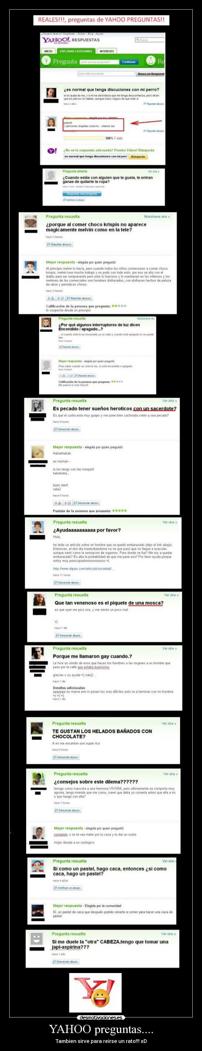 YAHOO preguntas.... - Tambien sirve para reirse un rato!!! xD