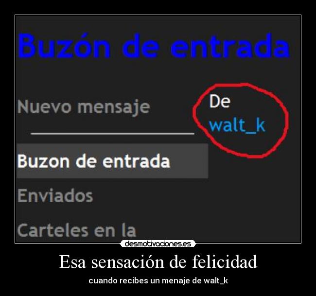 Esa sensación de felicidad - cuando recibes un menaje de walt_k