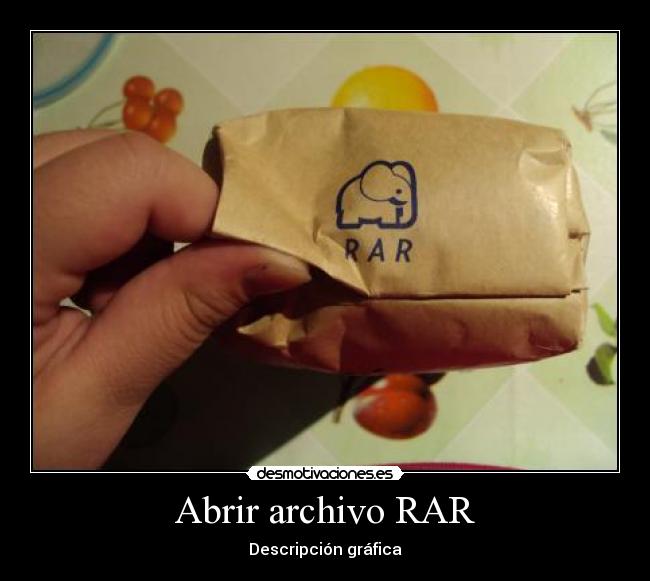 Abrir archivo RAR - Descripción gráfica