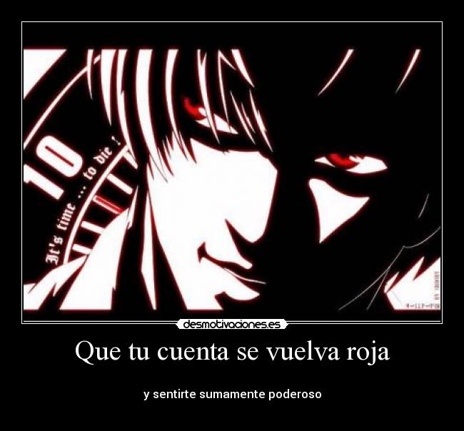 Que tu cuenta se vuelva roja -