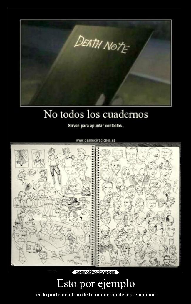 Esto por ejemplo - es la parte de atrás de tu cuaderno de matemáticas