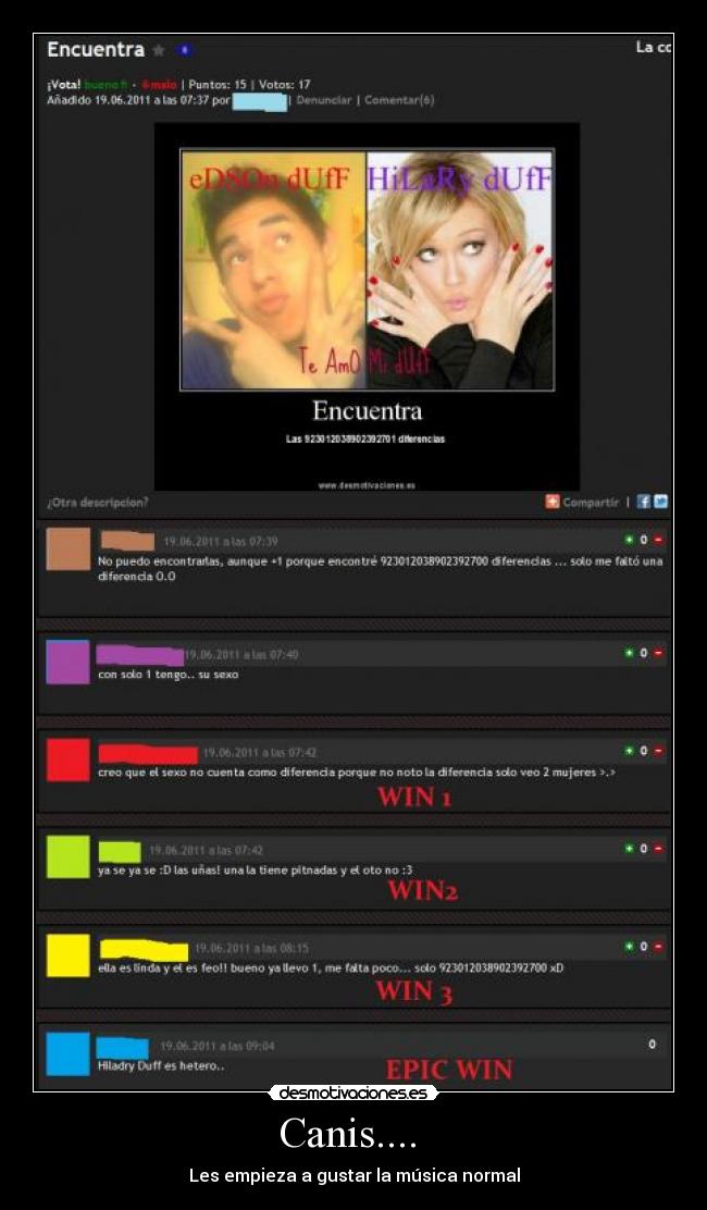 Canis....  - Les empieza a gustar la música normal