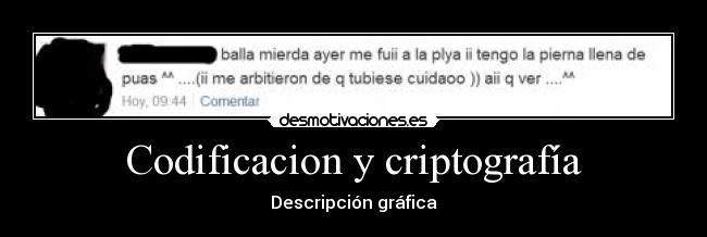 Codificacion y criptografía -
