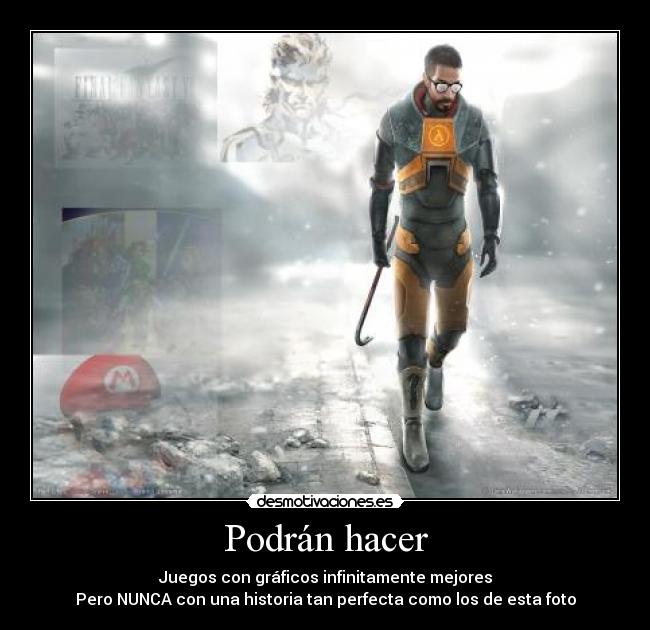 carteles desmo half life super mario snake solid snake mgs zelda link final fantasy vii desmotivaciones