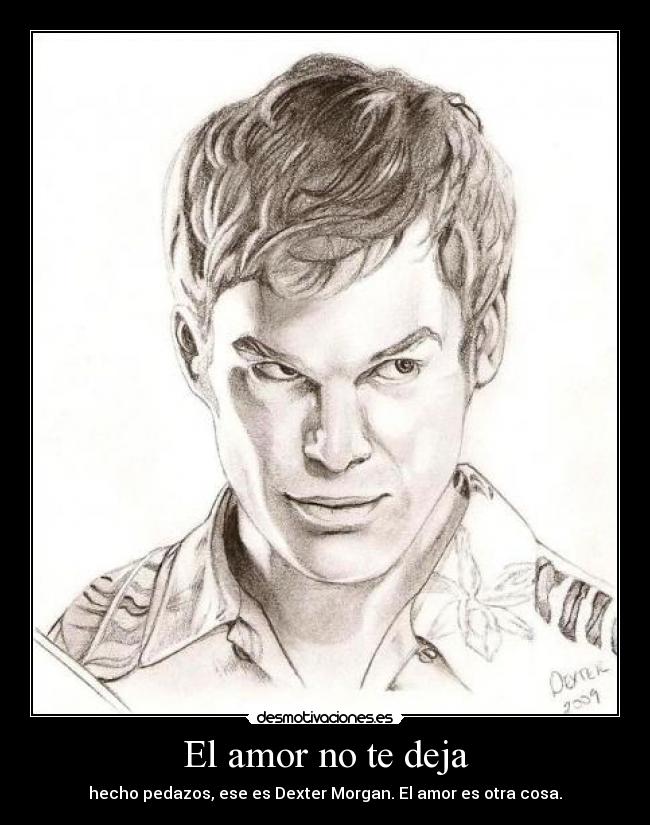 carteles amor amor dexter desmotivaciones
