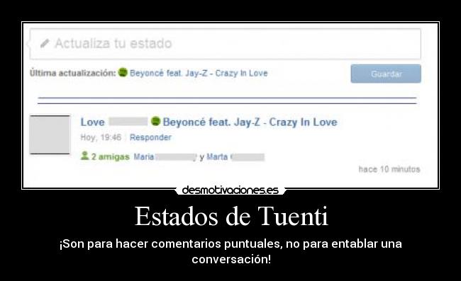 Estados de Tuenti -