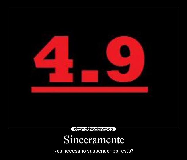 Sinceramente - ¿es necesario suspender por esto?