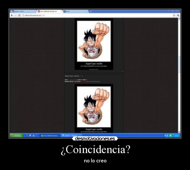 ¿Coincidencia? - no lo creo