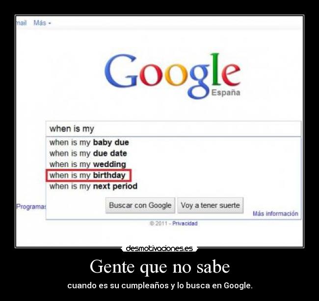 carteles google cumpleanos desmotivaciones