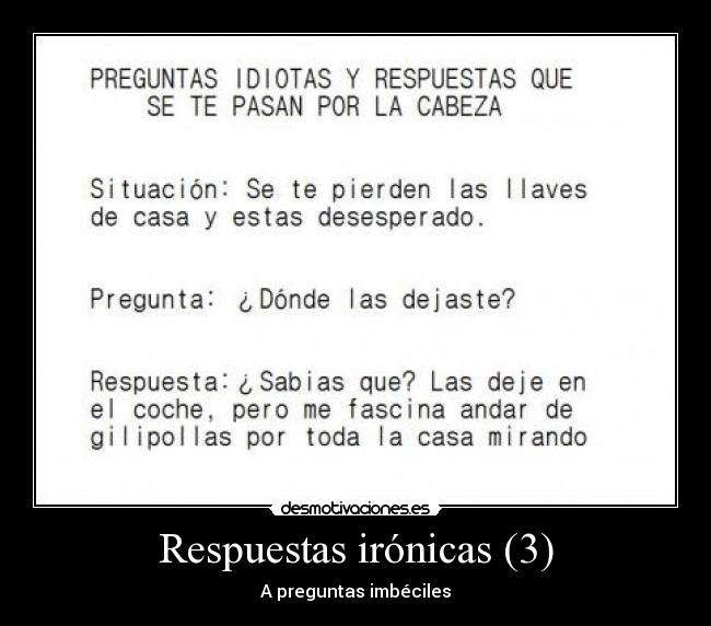 Respuestas irónicas (3) -