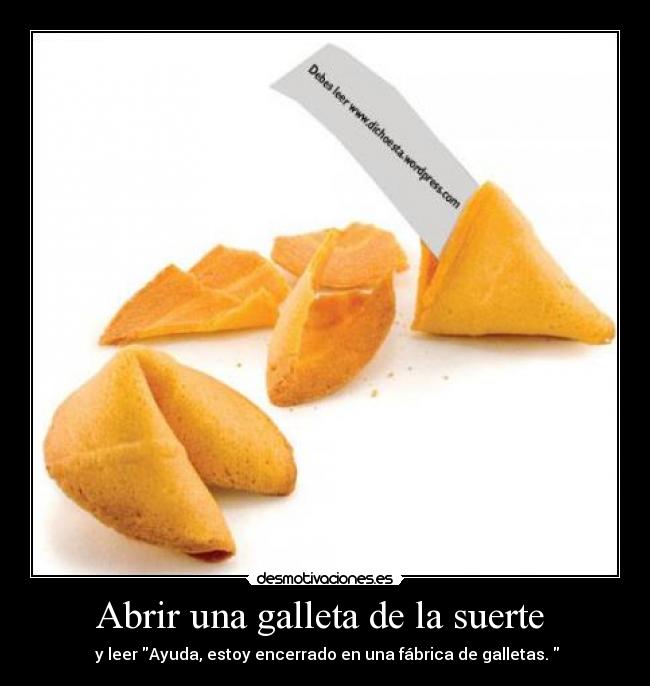 Abrir una galleta de la suerte  - 