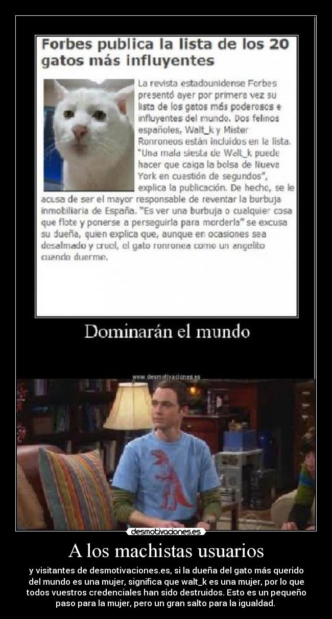 A los machistas usuarios - 