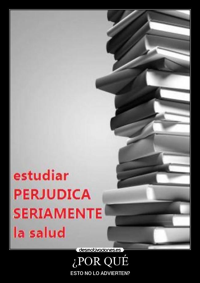¿POR QUÉ - ESTO NO LO ADVIERTEN?