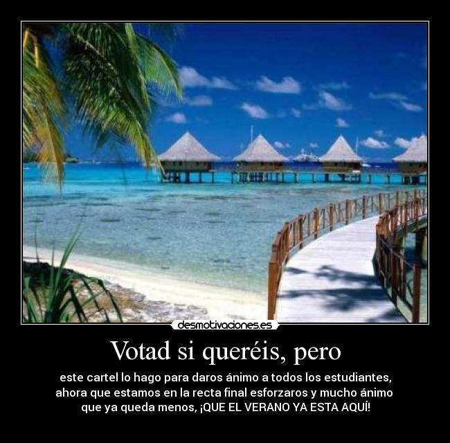 Votad si queréis, pero -