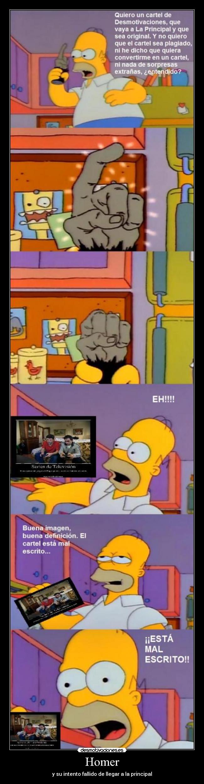 Homer - y su intento fallido de llegar a la principal
