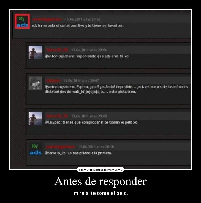 Antes de responder -