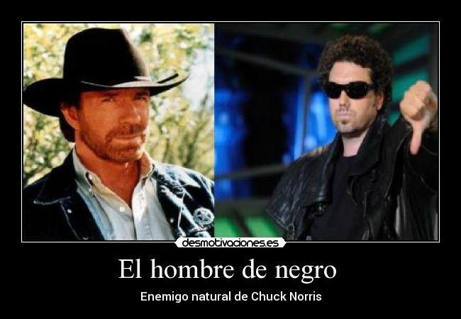 El hombre de negro  - Enemigo natural de Chuck Norris