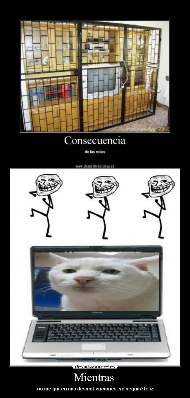 Mientras - no me quiten mis desmotivaciones, yo seguiré feliz