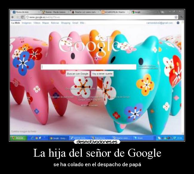 La hija del señor de Google - se ha colado en el despacho de papá