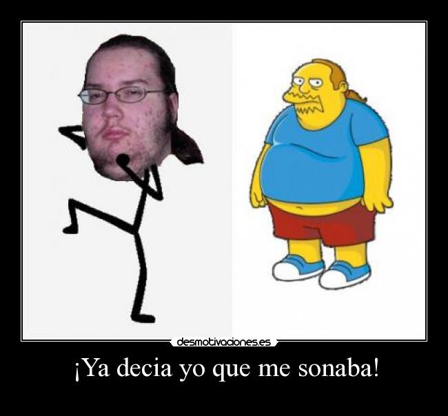 carteles decia que sonaba gordo granudo vendedor comics los simpsons homer bart desmotivaciones