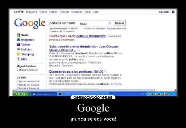 Google - ¡nunca se equivoca!