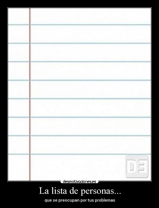 La lista de personas... -