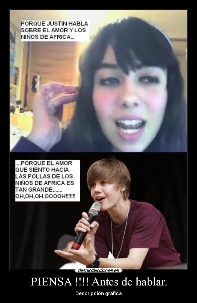 PIENSA !!!! Antes de hablar. - Descripción gráfica