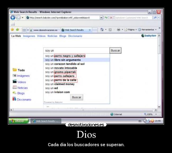 Dios - Cada dia los buscadores se superan.