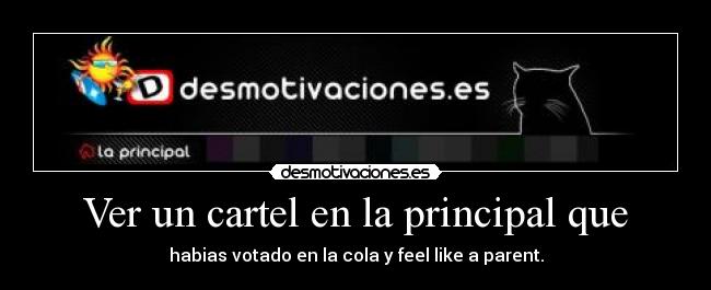 Ver un cartel en la principal que -
