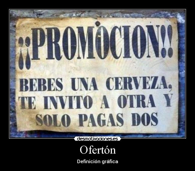 Ofertón - Definición gráfica