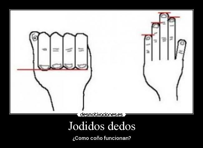 Jodidos dedos - ¿Como coño funcionan?