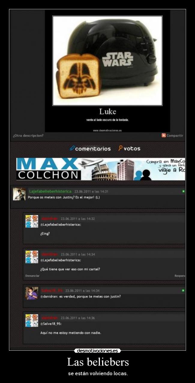 carteles justin bieber belieber loca loco desmotivaciones