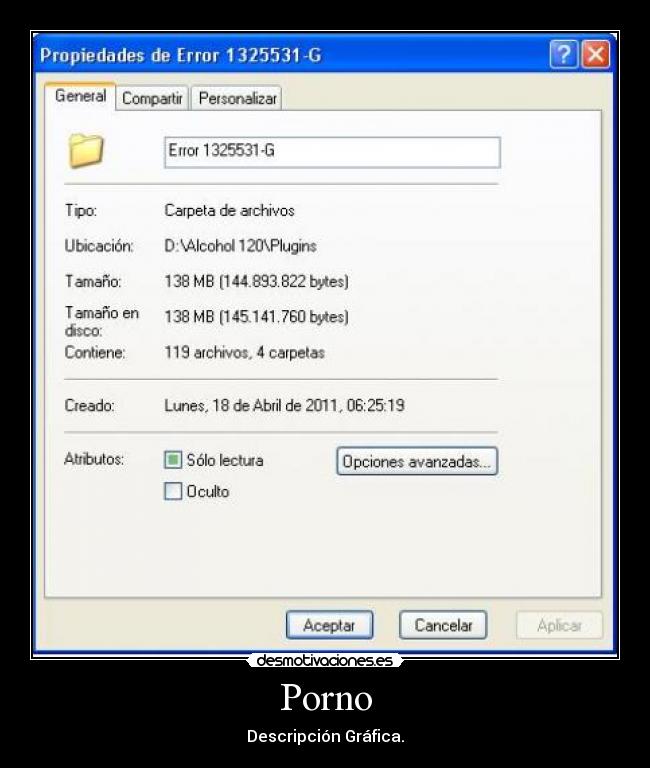 Porno - Descripción Gráfica.