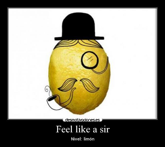 Feel like a sir - Nivel:  limón