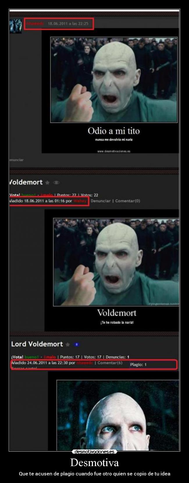 Desmotiva - Que te acusen de plagio cuando fue otro quien se copio de tu idea