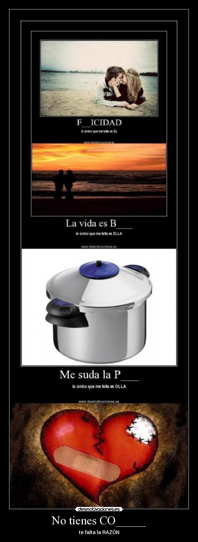 No tienes CO_____ - te falta la RAZÓN