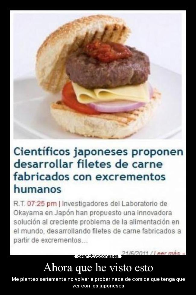 Ahora que he visto esto -