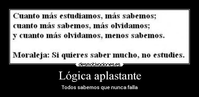 Lógica aplastante - 