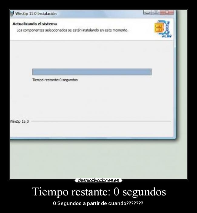 Tiempo restante: 0 segundos - 0 Segundos a partir de cuando??????? 