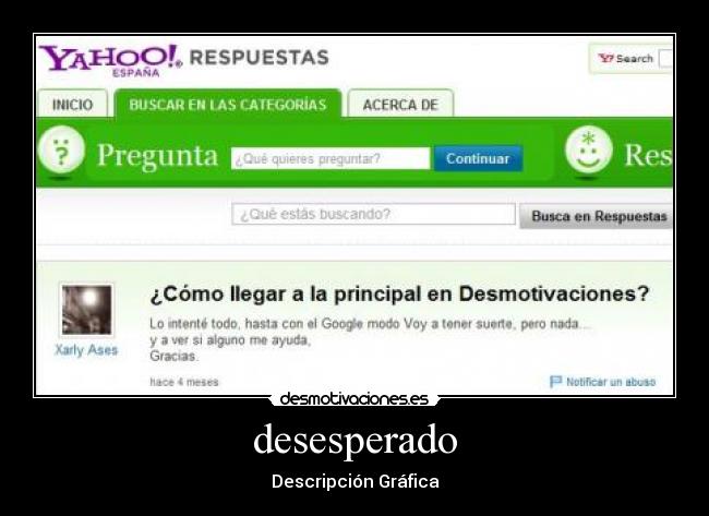 desesperado - Descripción Gráfica