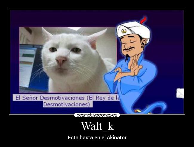 Walt_k - Esta hasta en el Akinator