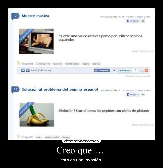 Creo que … - esto es una invasión