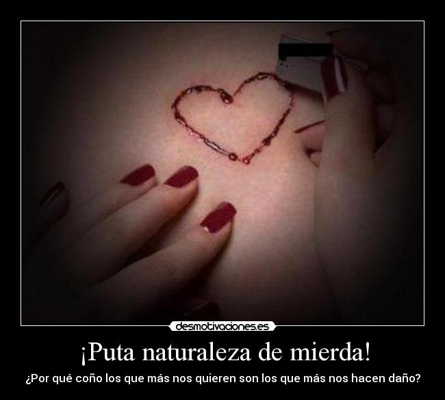 ¡Puta naturaleza de mierda! -