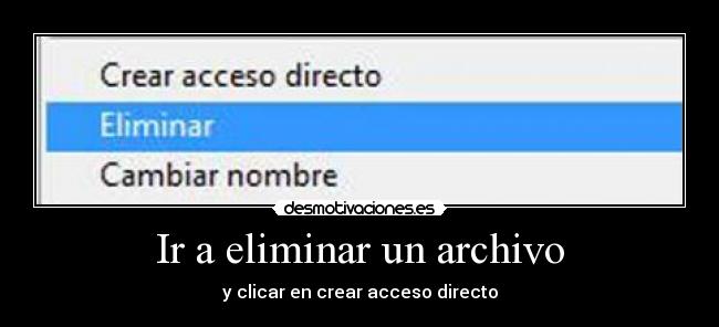 Ir a eliminar un archivo -