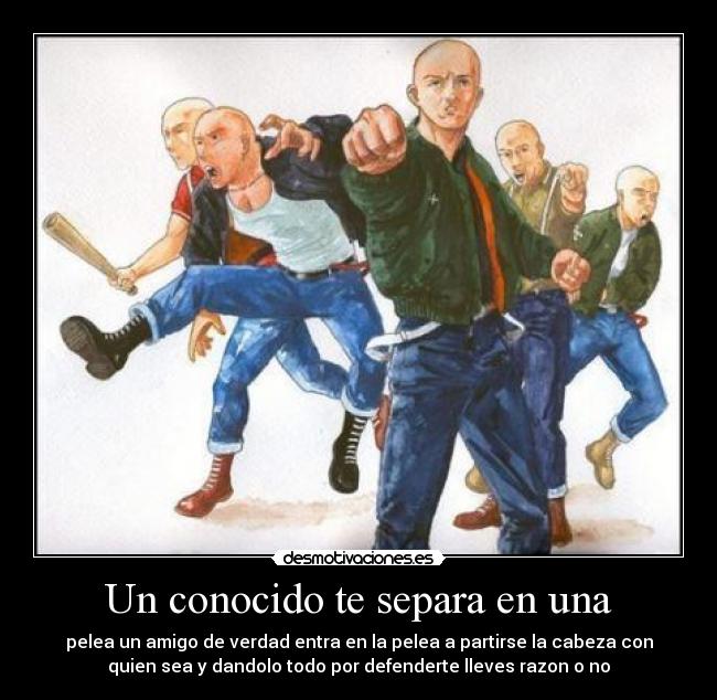Un conocido te separa en una -
