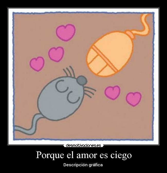 Porque el amor es ciego - Descripción gráfica