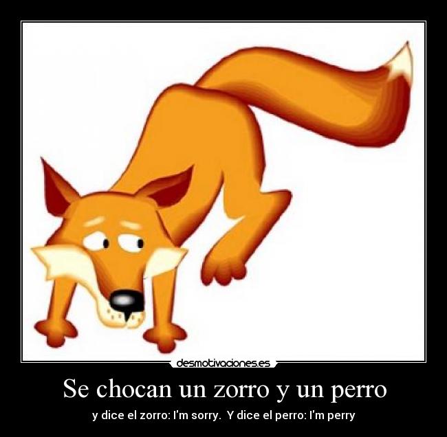 Se chocan un zorro y un perro -